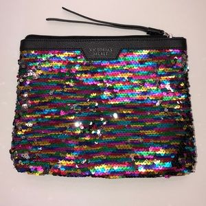 Victoria Secret clutch with multicolored sequins